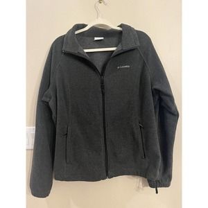 Columbia Sweater Women's XL Charcoal Heather Soft Winter Snow Full Zip